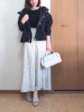「GUコーデ」｜「アイテム（マウンテンパーカー）」を使った、marimo0707さん（レディース・153cm）の春コーディネート