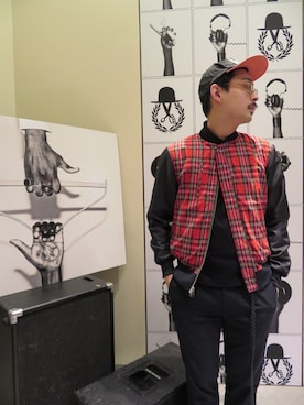 「アイテム（ブルゾン）」を使った、吉岡 レオさん（メンズ・175cm）の冬コーディネート