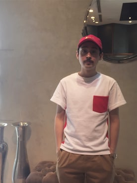 「アイテム（Tシャツ/カットソー）」を使った、吉岡 レオさん（メンズ・175cm）の春コーディネート