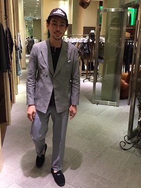 「アイテム（テーラードジャケット）」を使った、吉岡 レオさん（メンズ・175cm）の春コーディネート