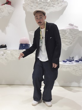 「LEMAIRE（ルメール）のアイテム（ジャケット/アウター）」を使った、吉岡 レオさん（メンズ・175cm）の夏コーディネート