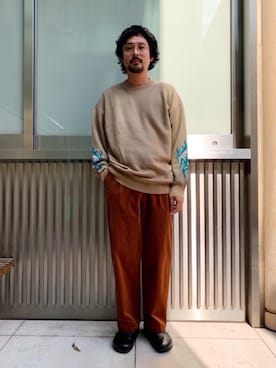 「Coohem（コーヘン）のアイテム」を使った、吉岡 レオさん（メンズ・176cm）の秋コーディネート