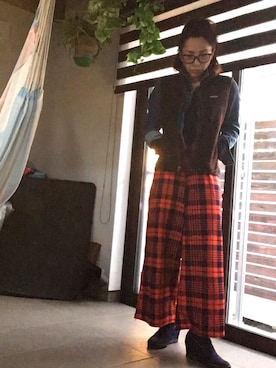 「アウトドアミックス」｜「アイテム（デニムジャケット）」を使った、yo-koさん（レディース・164cm）の冬コーディネート