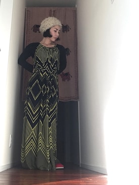 「ENFOCUSのアイテム」を使った、yo-koさん（レディース・164cm）の冬コーディネート