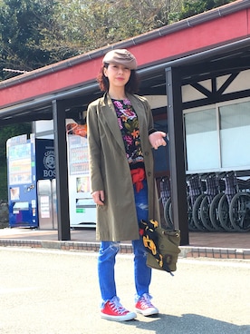 「grove（グローブ）のアイテム（トレンチコート）」を使った、yo-koさん（レディース・164cm）の春コーディネート