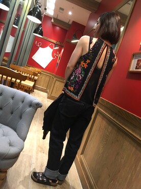 「GLR Standard（グリーンレーベルリラクシングスタンダード）のアイテム」を使った、yo-koさん（レディース・164cm）の夏コーディネート