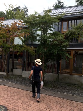 「GLR Standard（グリーンレーベルリラクシングスタンダード）のアイテム」を使った、yo-koさん（レディース・164cm）の夏コーディネート