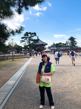 「AES（エーイーエス）のアイテム（パンツ）」を使った、HSIANG🐘さん（レディース・162cm）の秋コーディネート