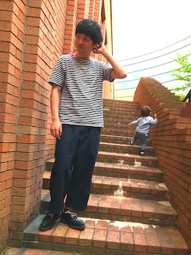 「CABANE de ZUCCa（カバンドズッカ）のアイテム（ブーツ）」を使った、とっくんさん（メンズ・177cm）の春コーディネート
