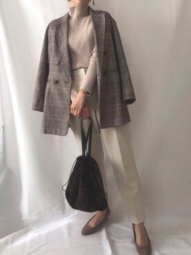 「REDYAZEL（レディアゼル）のアイテム（その他アウター）」を使った、まなのんさん（レディース・160cm）の秋コーディネート