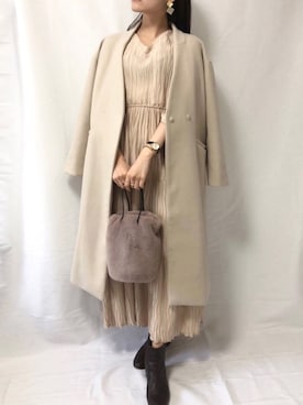 「ELENCARE DUE（エレンカーレデュエ）のアイテム（その他アウター）」を使った、まなのんさん（レディース・160cm）の秋コーディネート