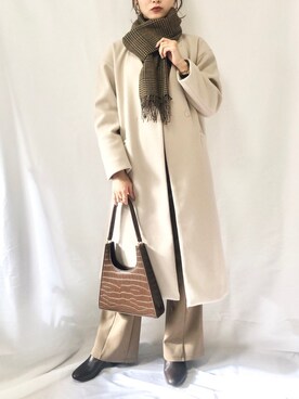 「ELENCARE DUE（エレンカーレデュエ）のアイテム（その他アウター）」を使った、まなのんさん（レディース・160cm）の冬コーディネート