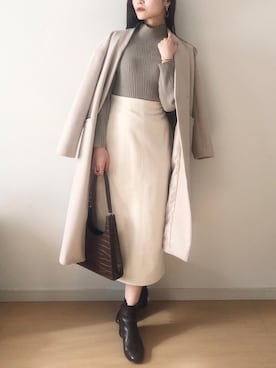 「ELENCARE DUE（エレンカーレデュエ）のアイテム（その他アウター）」を使った、まなのんさん（レディース・160cm）の冬コーディネート