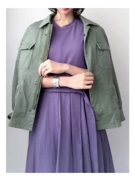 「SHIPS（シップス）のアイテム（ミリタリージャケット）」を使った、Nicoleさん（レディース・154cm）の秋コーディネート