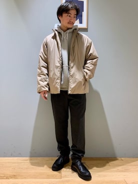 「一押しのアウタースタイル」｜「アイテム（その他シューズ）」を使った、SHIN FUJITAさん（メンズ・171cm）の冬コーディネート