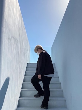 「韓国」｜「アイテム（その他アウター）」を使った、yangkagiさん（レディース・163cm）の春コーディネート
