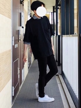 「And A（アンドエー）のアイテム（トップス）」を使った、Takmiさん（メンズ・172cm）の春コーディネート