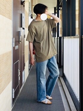 「0000（ゼロゼロゼロゼロ）のアイテム」を使った、Takmiさん（メンズ・172cm）の春コーディネート