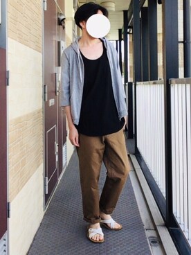 「0000（ゼロゼロゼロゼロ）のアイテム」を使った、Takmiさん（メンズ・172cm）の夏コーディネート