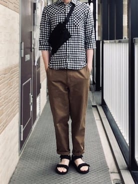 「And A（アンドエー）のアイテム（トップス）」を使った、Takmiさん（メンズ・173cm）の夏コーディネート