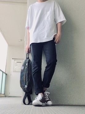 「GRAVIS（グラヴィス）のアイテム（バッグ）」を使った、Takmiさん（メンズ・172cm）の夏コーディネート