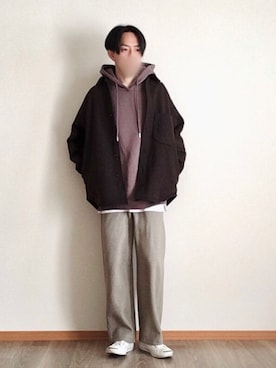 「DHOLIC（ディーホリック）のアイテム（トップス）」を使った、Takmiさん（メンズ・172cm）の秋コーディネート
