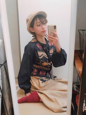 「アイテム（ピアス（両耳用））」を使った、服好き美容師たけやんです🏳️‍🌈さん（レディース・159cm・20代）の冬コーディネート
