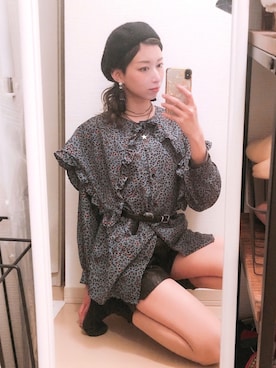 「AEON STYLE（イオンスタイル）のアイテム（ハンチング/ベレー帽）」を使った、服好き美容師たけやんです🏳️‍🌈さん（レディース・159cm）の春コーディネート
