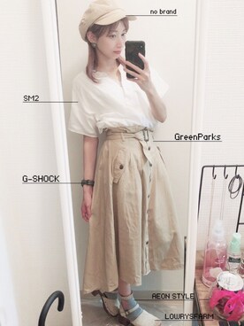 服好き美容師たけやんです🏳️‍🌈さん（レディース・159cm）の夏コーディネート