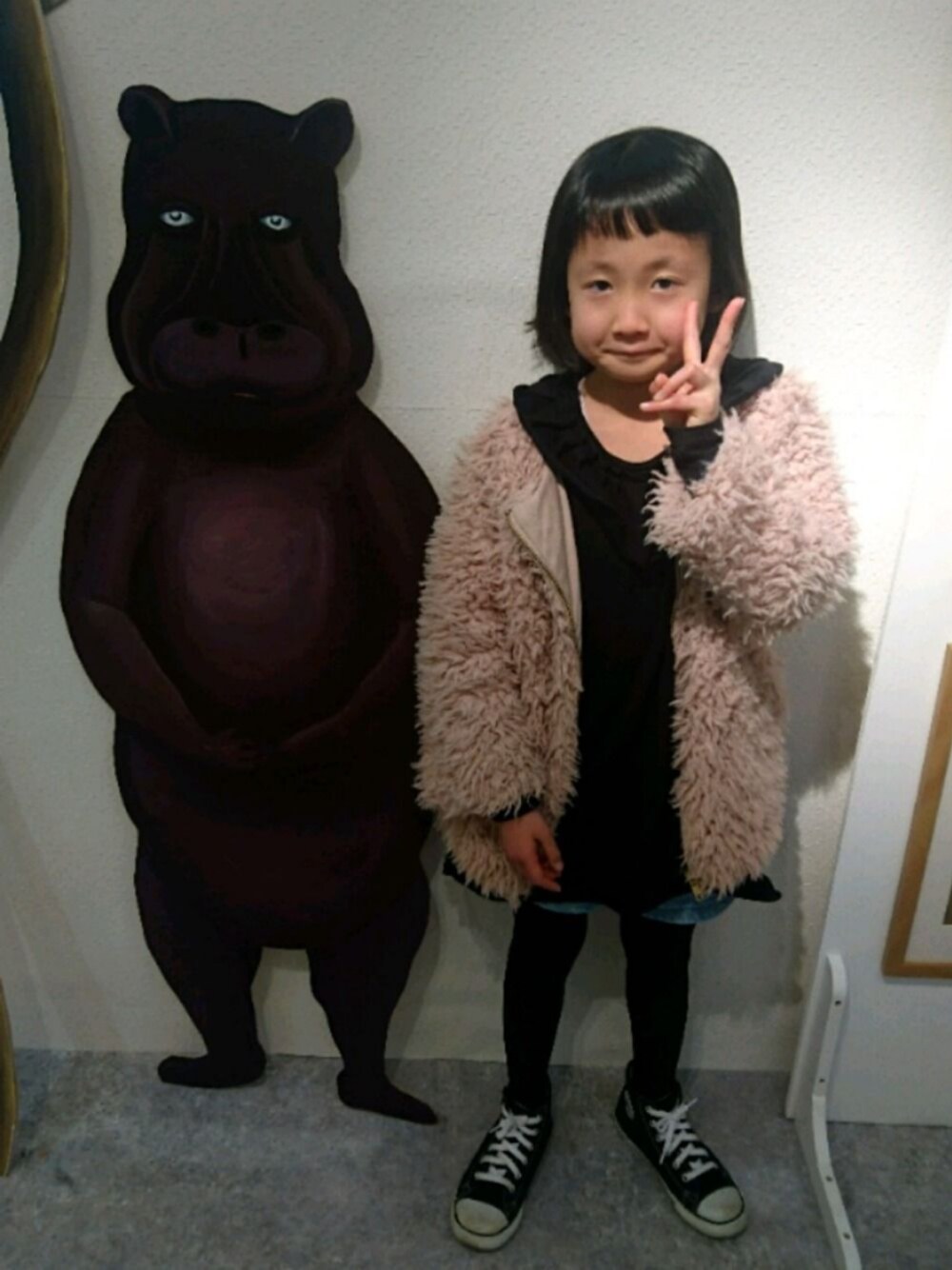 「こどもコーデ、キッズコーデ」｜「Right-onのアイテム（ブルゾン、ピンク系）」を使った、chinatsuさん（キッズ・120cm）の秋コーディネートの1枚目の写真