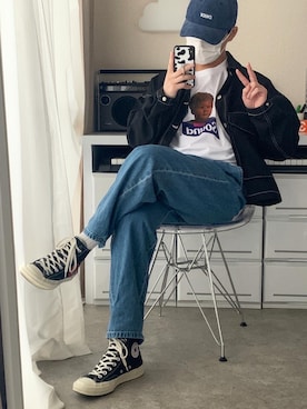 「CHUCK（チャック）のアイテム」を使った、ダイチさん（メンズ・168cm）の春コーディネート