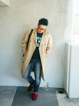 「アイテム（フレグランス、ゴールド系）」を使った、きんぐ　さん（メンズ・172cm）の春コーディネート