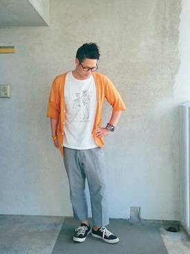 「アイテム（フレグランス）」を使った、きんぐ　さん（メンズ・172cm）の秋コーディネート