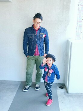 「アイテム（フレグランス、ゴールド系）」を使った、きんぐ　さん（メンズ・172cm）の秋コーディネート