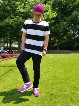 「アイテム（フレグランス、ゴールド系）」を使った、きんぐ　さん（メンズ・172cm）の夏コーディネート