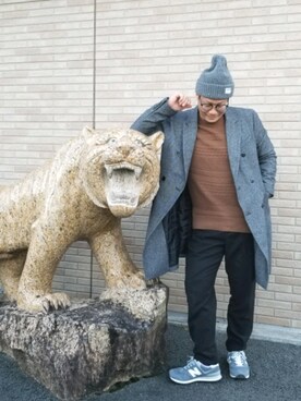 「アイテム（フレグランス）」を使った、きんぐ　さん（メンズ・172cm）の冬コーディネート