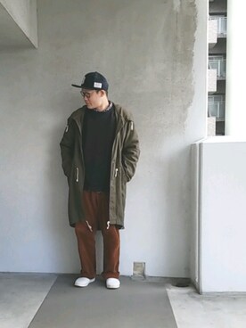 「アイテム（フレグランス）」を使った、きんぐ　さん（メンズ・172cm）の冬コーディネート