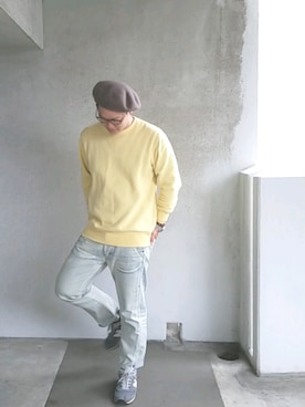 「BEAMS（ビームス）のアイテム（スカジャン）」を使った、きんぐ　さん（メンズ・172cm）の春コーディネート