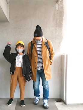 「JOURNAL STANDARD（ジャーナルスタンダード）のアイテム（ステンカラーコート）」を使った、きんぐ　さん（メンズ・172cm）の冬コーディネート