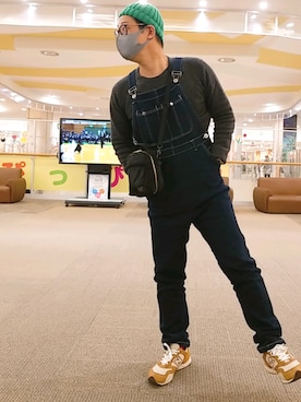 「Burner（バーナー）のアイテム（サロペット/オーバーオール）」を使った、きんぐ　さん（メンズ・172cm）の冬コーディネート