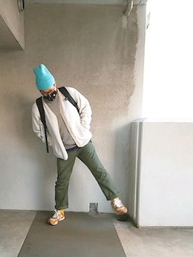 「BEAMS（ビームス）のBEAMS / カラー リブソックス（ソックス/靴下）」を使った、きんぐ　さん（メンズ・172cm）の冬コーディネート