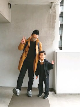 「JOURNAL STANDARD（ジャーナルスタンダード）のアイテム（ステンカラーコート）」を使った、きんぐ　さん（メンズ・172cm）の冬コーディネート