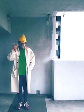 「tk.TAKEO KIKUCHI（ティーケータケオキクチ）のアイテム（帽子）」を使った、きんぐ　さん（メンズ・172cm）の春コーディネート