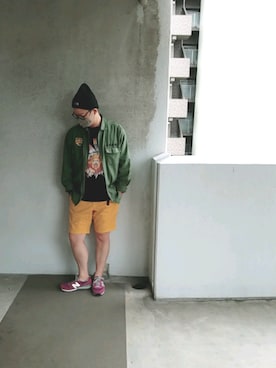 「THE NORTH FACE（ザノースフェイス）の＜THE NORTH FACE＞CAPPUCHO LID/ニットビーニー（ニットキャップ/ビーニー）」を使った、きんぐ　さん（メンズ・172cm）の春コーディネート