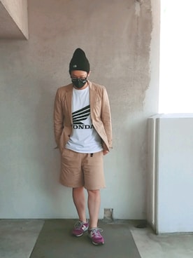 「THE NORTH FACE（ザノースフェイス）の＜THE NORTH FACE＞CAPPUCHO LID/ニットビーニー（ニットキャップ/ビーニー）」を使った、きんぐ　さん（メンズ・172cm）の春コーディネート
