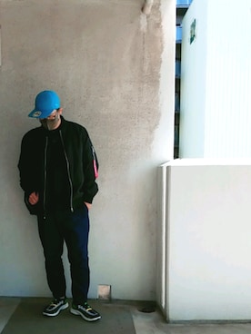「SPINNS（スピンズ）のアイテム（ブルゾン）」を使った、きんぐ　さん（メンズ・172cm）の春コーディネート