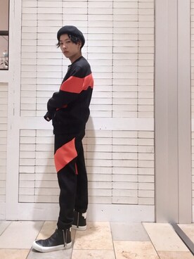 「DIESEL（ディーゼル）のアイテム（MA-1）」を使った、TOMさん（メンズ・170cm）の夏コーディネート