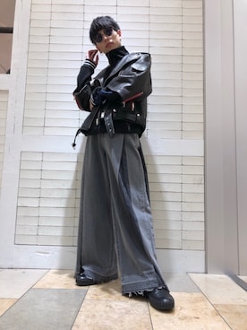 「DIESEL（ディーゼル）のアイテム（ドレスシューズ）」を使った、TOMさん（メンズ・170cm）の秋コーディネート