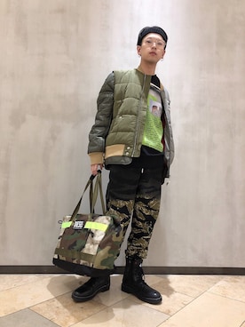 「DIESEL（ディーゼル）のアイテム（ブルゾン）」を使った、TOMさん（メンズ・170cm）の秋コーディネート