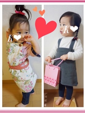 「PAPRIKA（パプリカ）のアイテム」を使った、かえでさん（キッズ・80cm）の冬コーディネート